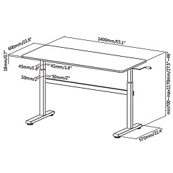 Manual height adjustable...