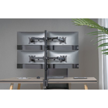 Equip 17"-32" Articulating Quad Monitor Desk Mount Bracket