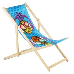 Classic beech lounger...