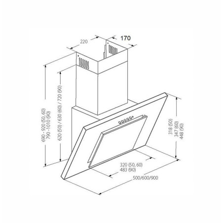 AKPO WK-4 NERO 2.0 50 White T300 Linear LED/Controller Hood