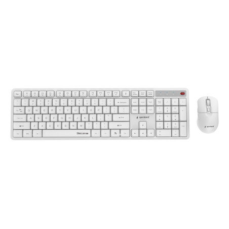 KEYBOARD +MOUSE WRL ENG/WHITE KBS-WMS-01-W GEMBIRD