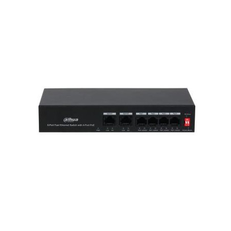 Switch|DAHUA|PFS3006-4ET-36|PoE ports 4|36 Watts|DH-PFS3006-4ET-36