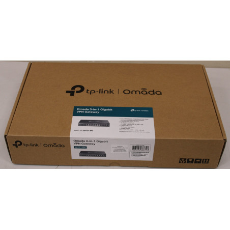 SALE OUT. TP-LINK | Omada 3-in-1 Gigabit VPN Router | ER7212PC | 802.1q | 10/100/1000 Mbit/s | Ethernet LAN (RJ-45) ports 8 | Mesh Support No | MU-MiMO No | No mobile broadband | 24 month(s) | USED, SCRATCHED ON BACK