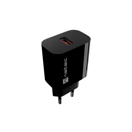 Natec Ribera USB Charger 1X USB-A 18W, Black