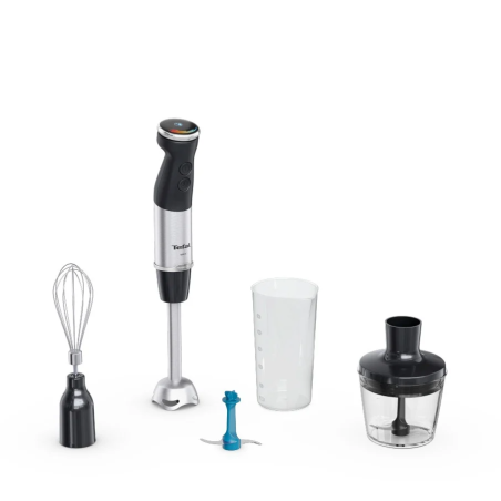 TEFAL | HB67E830 Quickchef+ | Hand Blender | 1000 W | Hand Blender | Number of speeds 20 | Turbo mode | Ice crushing | Black/Stainless Steel
