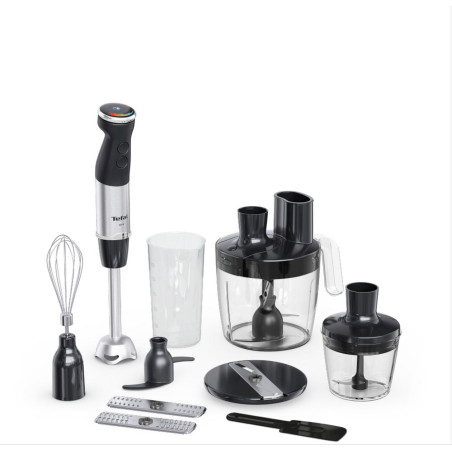 TEFAL | HB67G830 Quickchef+ | Hand Blender | 1000 W | Number of speeds 20 | Turbo mode | Black/Stainless steel