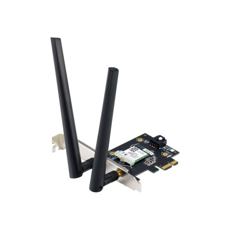 Asus | WiFi 7 PCI-E Adapter with 2 external antennas | PCE-BE6500 | 802.11be | Mesh Support No | MU-MiMO No | No mobile broadband
