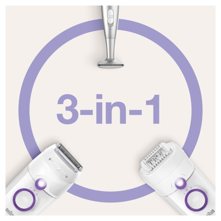 Braun Silk-épil 5 825 Power 28 tweezers White, Purple