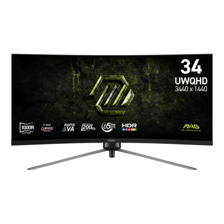 MSI MAG 345CQRF E20 computer monitor 86.4 cm (34") 3440 x 1440 pixels UltraWide Dual Quad HD Black