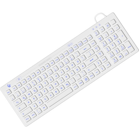 KeySonic KSK-6031INEL-Wh (DE) keyboard Industrial USB QWERTZ German White