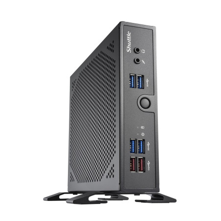 Shuttle XPC slim Barebone DS50U, Intel Celeron 7305, 2x LAN (1x 2.5Gbit ,1x 1Gbit), 1xCOM,1xHDMI,1xDP, 1x VGA, fanless, 24/7 permanent operation