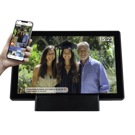 Denver PFF-1070B digital photo frame Black 25.6 cm (10.1") Touchscreen Wi-Fi