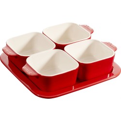 STAUB 5 PIECE APPETIZER SET...