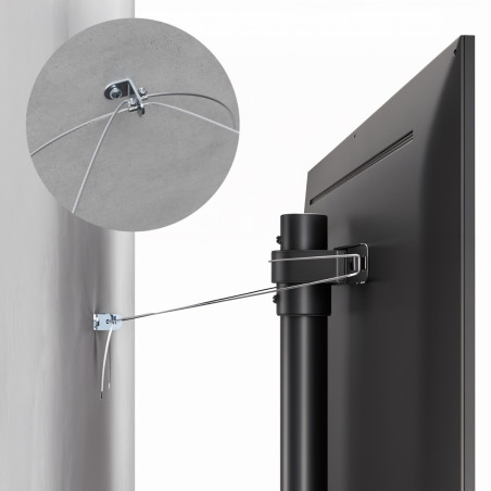 Maclean TV floor stand bracket, 32-70", max. VESA 400x400, max. 40kg, MC-494