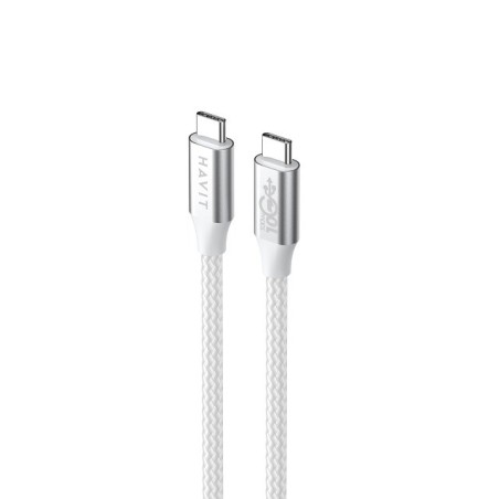 Havit CB6290 - USB Type C to USB Type C cable, 1 m (white/grey)