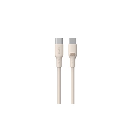 Havit CB6284 - USB Type C to USB Type C cable, 2.0 m (beige)