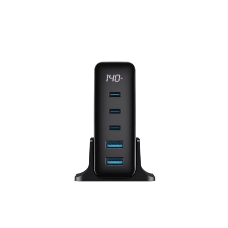 Havit UCLE004 EU - GaN five-port travel charger 140 W, black