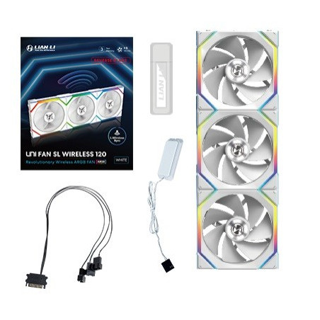 Lian Li UNI FAN SL Wireless 120 Reverse Blade Computer case 12 cm White 3 pc(s)