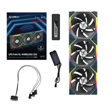 Lian Li UNI FAN SL Wireless 120 Reverse Blade Computer case 12 cm Black 3 pc(s)