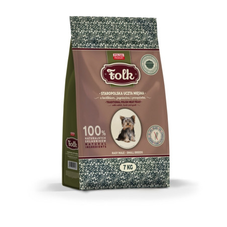 FOLK Small breeds Traditional polish meat feast with rabbit, lamb and quail - dry dog food - 7kg