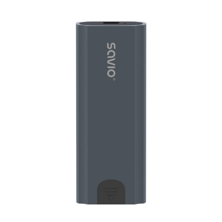 Savio M.2 SSD NVMe external drive enclosure, USB-C 3.1, AK-67, grey