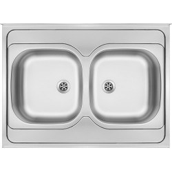 2-bowl steel sink - overlay