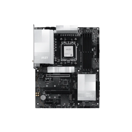 MSI PRO X870E-S EVO WIFI | Processor family AMD | Processor socket AM5 | DDR5 | Supported hard disk drive interfaces SATA, M.2 | Number of SATA connectors 4
