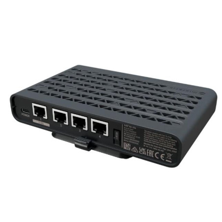 MikroTik hAP be lite | 802.11ax | 10/100/1000 Mbit/s | Ethernet LAN (RJ-45) ports 3 | Mesh Support No | MU-MiMO No | No mobile broadband | 1