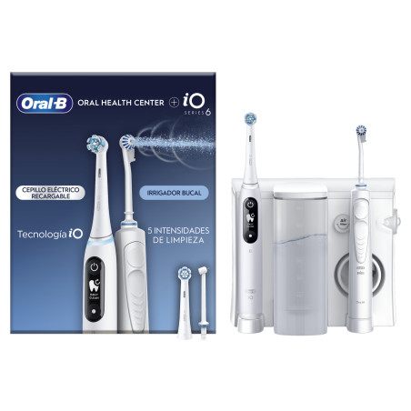 Oral-B Electric Toothbrush | iO6 & OxyJet | Rechargeable | For adults | Number of brush heads included 2 | Number of teeth brushing modes 5 | White
