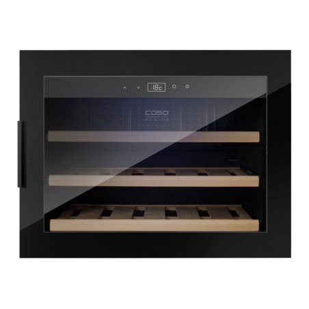 Caso | Wine cooler | WineSafe 18 EB | Energy efficiency class G | Built-in | Bottles capacity 18 bottles | Cooling type Compressor technology | Black
