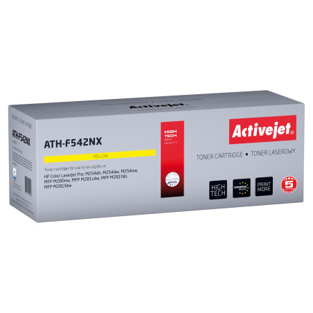 Activejet ATH-F542NX toner (replacement for HP 203X HP203X CF542X CRG 054H Y CRG054H; Supreme; 2500 pages; yellow)