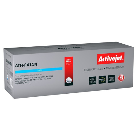 Activejet ATH-F411N toner (replacement for HP 410A CF411A; Canon CRG 046 C 1249C002; Supreme; 2300 pages; cyan)