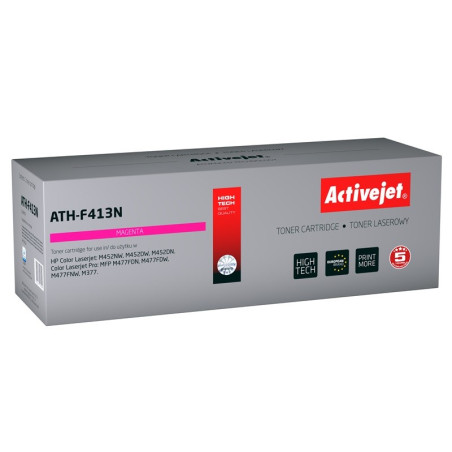Activejet ATH-F413N toner (replacement for HP 410A CF413A; Canon CRG 046 M 1248C002; Supreme; 2300 pages; magenta)