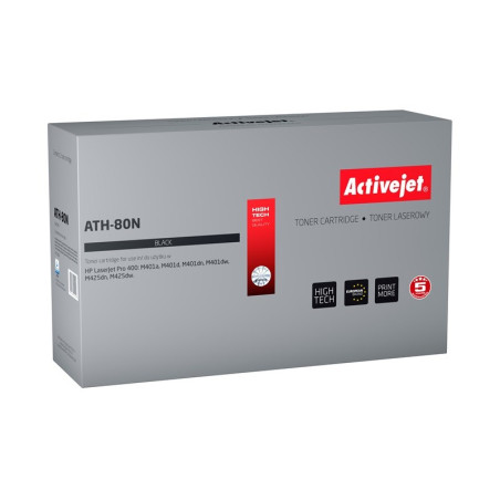Activejet ATH-80N Toner (replacement for HP 80A CF280A; Supreme; 3500 pages; black)