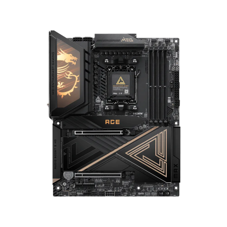 MSI MEG X870E ACE MAX | Processor family AMD | Processor socket AM5 | DDR5 | Supported hard disk drive interfaces SATA, M.2 | Number of SATA connectors 4