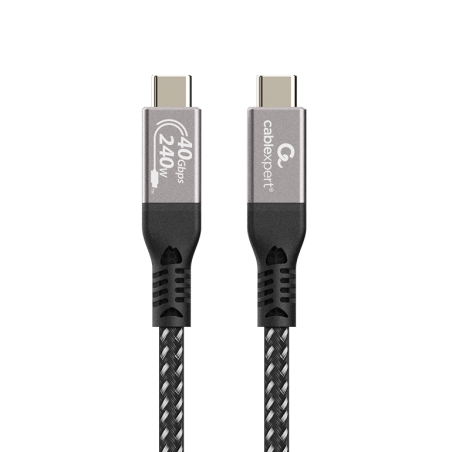 Cablexpert Premium USB4 Type-C charging and data cable, 40 Gbps, 240 W, 0.5 m | CCBP-USB4-CMCM240-0.5M