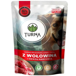 TURNA with beef – wet dog...