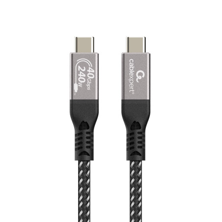 Gembird CCBP-USB4-CMCM240-0.5M Premium USB4 Type-C charging and data cable, 40 Gbps, 240 W, 0.5m