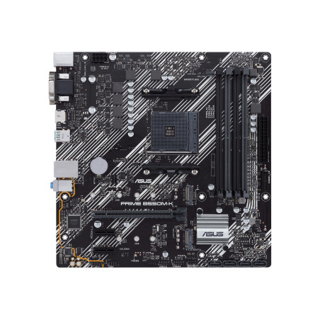 Asus | PRIME B550M-K | Processor family AMD | Processor socket AM4 | DDR4 | Memory slots 4 | Chipset AMD B | Micro ATX