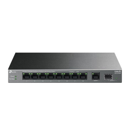 TP-LINK | 10-Port Gigabit Desktop Switch with 8-Port PoE+ | LS1210GP | Unmanaged | Desktop