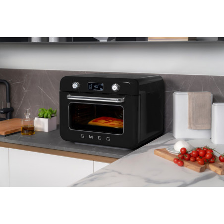 Smeg COF01BLEU steam oven Small Black Buttons, Rotary