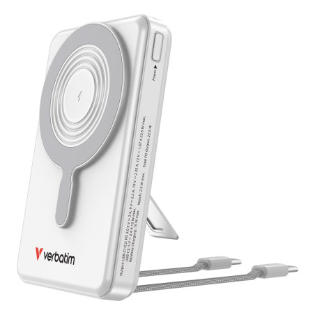 Verbatim Charge'n'Go 2C & Display Power Bank 10000 mAh Silver