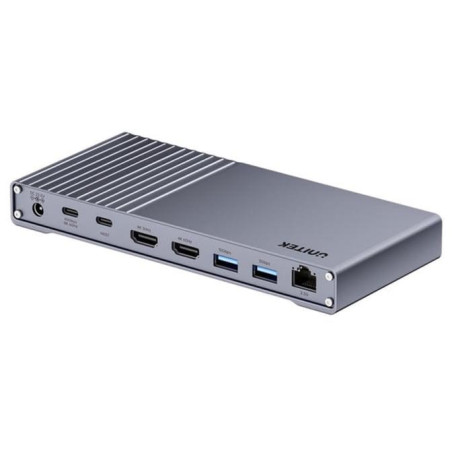 UNITEK D1117AGY01-EU laptop dock/port replicator Wired & Wireless USB4 Grey