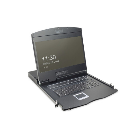 Digitus 19" LCD KVM Console, 1-Port VGA, german Keyboard