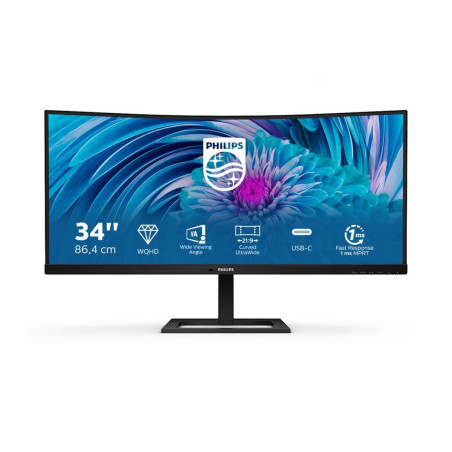 Warranty  month(s) | 346E2CUAE | 34  " | VA | WQHD | 21:9 | 4 ms | 300 cd/m2 | Black | HDMI ports quantity 1 | 100 Hz