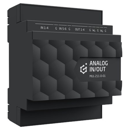 Grenton analog input and output module / supports 1-wire / DIN rail mounting / TF-Bus