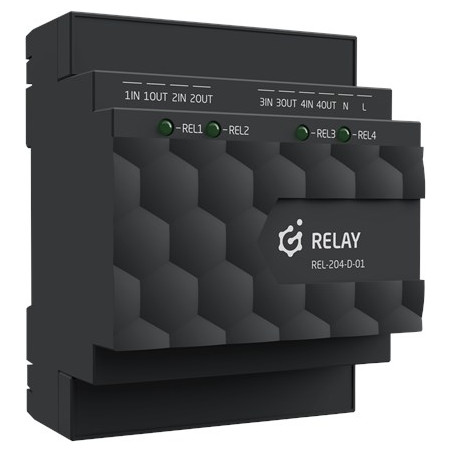Relay output module (4 outputs) Grenton / DIN rail mounting / TF-Bus