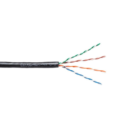Kabel  EmiterNet zewnętrzny PVC+PE UTP (U/UTP) kat.5e, drut 4x2x0,5 PE