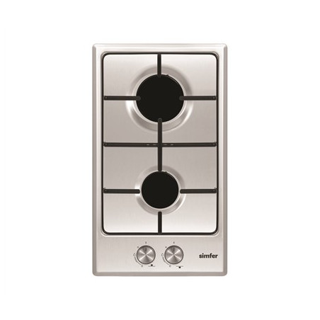 Simfer | Hob | H3.200.VGRIM | Gas | Number of burners/cooking zones 2 | Rotary knobs | Stainless steel