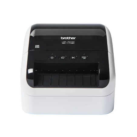 Brother QL-1110NWB, DK, Direct thermal, 300 x 300 DPI, 110 mm/sec, Wired & Wireless, Black, White